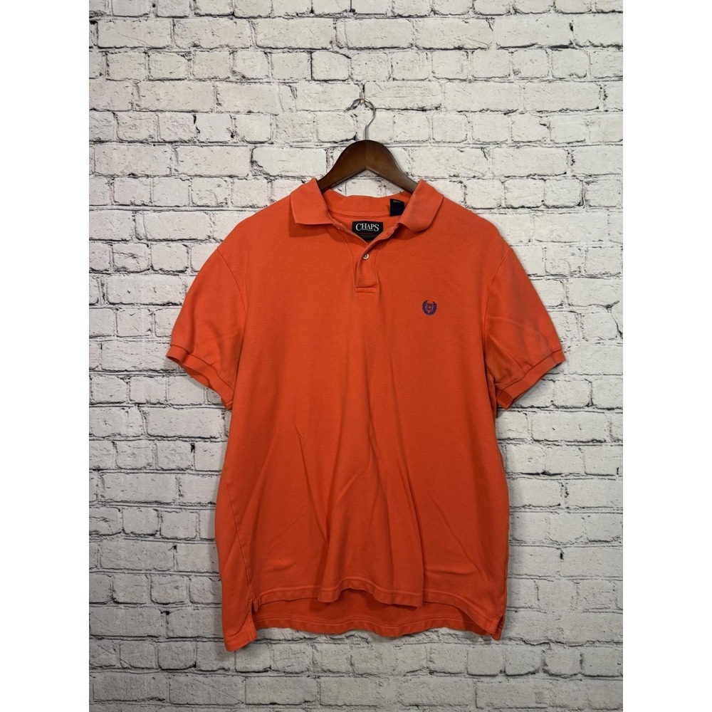 Chaps Orange Polo Shirt Men's‎ Large
